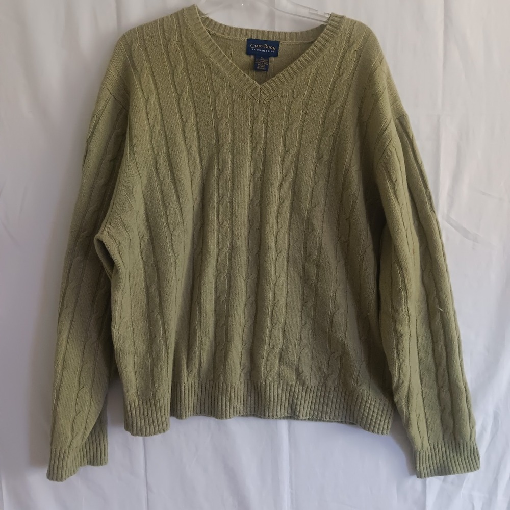 Vintage Club Room Sweater 100% Lambs Wool Pullover Mens XL 90s